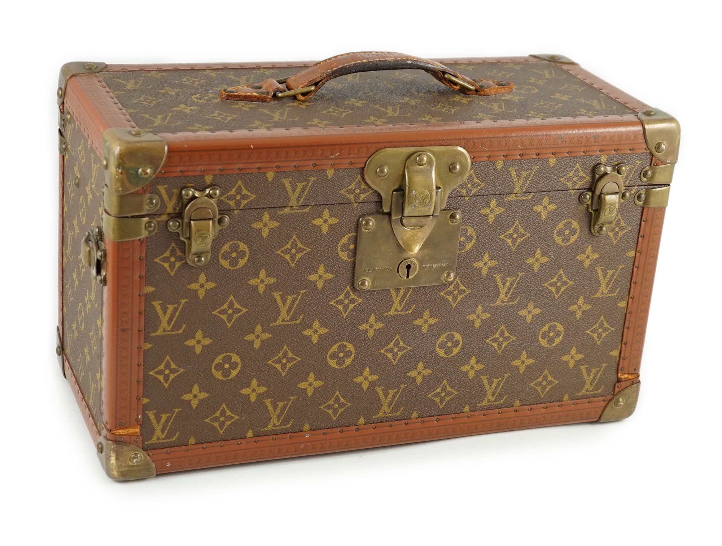 A Louis Vuitton train case, no.873750 Width 41cm. Depth 18cm. Height 24cm.